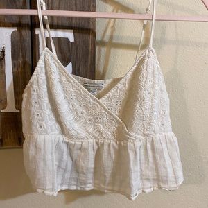 White crop top